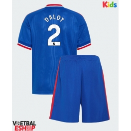 Manchester United Diogo Dalot #2 Uit tenue Kids 2026-27 Korte Mouw (+ Korte broeken)