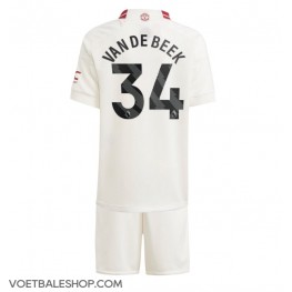 Manchester United Donny van de Beek #34 Derde tenue Kids 2023-24 Korte Mouw (+ Korte broeken)