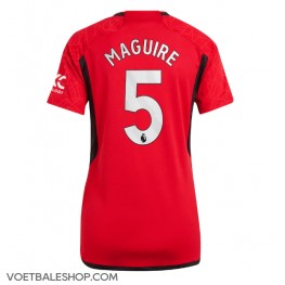 Manchester United Harry Maguire #5 Thuis tenue Dames 2023-24 Korte Mouw