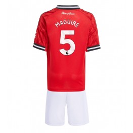 Manchester United Harry Maguire #5 Thuis tenue Kids 2025-26 Korte Mouw (+ Korte broeken)