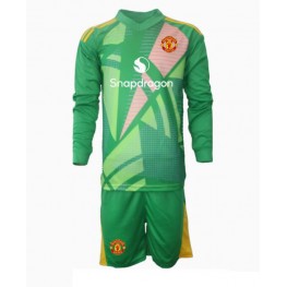 Manchester United Keeper Derde tenue Kids 2024-25 Lange Mouw (+ Korte broeken)