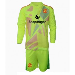 Manchester United Keeper Uit tenue Kids 2024-25 Lange Mouw (+ Korte broeken)