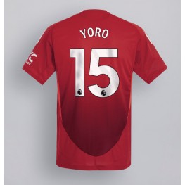 Manchester United Leny Yoro #15 Thuis tenue 2024-25 Korte Mouw