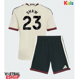 Manchester United Luke Shaw #23 Derde tenue Kids 2026-27 Korte Mouw (+ Korte broeken)