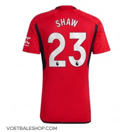 Manchester United Luke Shaw #23 Thuis tenue 2023-24 Korte Mouw