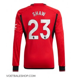 Manchester United Luke Shaw #23 Thuis tenue 2023-24 Lange Mouw