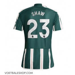Manchester United Luke Shaw #23 Uit tenue 2023-24 Korte Mouw