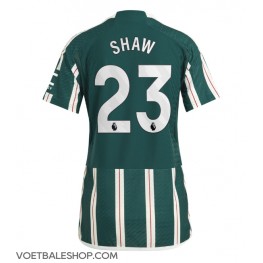 Manchester United Luke Shaw #23 Uit tenue Dames 2023-24 Korte Mouw
