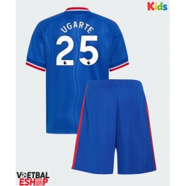 Manchester United Manuel Ugarte #25 Uit tenue Kids 2026-27 Korte Mouw (+ Korte broeken)