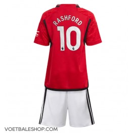 Manchester United Marcus Rashford #10 Thuis tenue Kids 2023-24 Korte Mouw (+ Korte broeken)