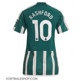 Manchester United Marcus Rashford #10 Uit tenue Dames 2023-24 Korte Mouw