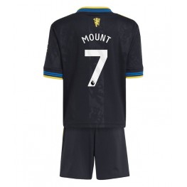 Manchester United Mason Mount #7 Derde tenue Kids 2025-26 Korte Mouw (+ Korte broeken)