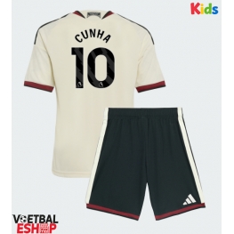 Manchester United Matheus Cunha #10 Derde tenue Kids 2026-27 Korte Mouw (+ Korte broeken)