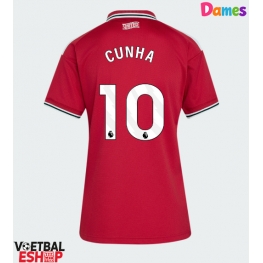Manchester United Matheus Cunha #10 Thuis tenue Dames 2026-27 Korte Mouw