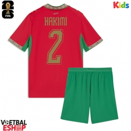 Marokko Achraf Hakimi #2 Thuis tenue Kids WK 2026 Korte Mouw (+ Korte broeken)