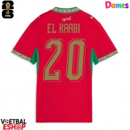 Marokko Ayoub El Kaabi #20 Thuis tenue Dames WK 2026 Korte Mouw
