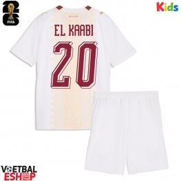 Marokko Ayoub El Kaabi #20 Uit tenue Kids WK 2026 Korte Mouw (+ Korte broeken)