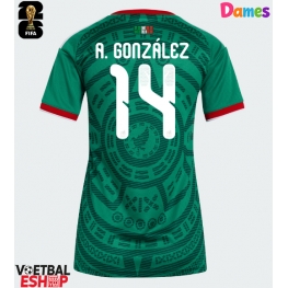 Mexico Armando Gonzalez #14 Thuis tenue Dames WK 2026 Korte Mouw