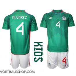 Mexico Edson Alvarez #4 Thuis tenue Kids WK 2022 Korte Mouw (+ Korte broeken)
