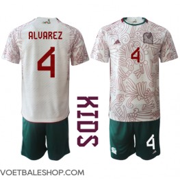Mexico Edson Alvarez #4 Uit tenue Kids WK 2022 Korte Mouw (+ Korte broeken)