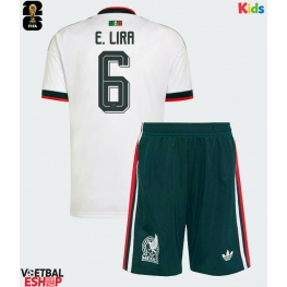 Mexico Erik Lira #6 Uit tenue Kids WK 2026 Korte Mouw (+ Korte broeken)
