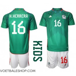 Mexico Hector Herrera #16 Thuis tenue Kids WK 2022 Korte Mouw (+ Korte broeken)