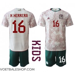Mexico Hector Herrera #16 Uit tenue Kids WK 2022 Korte Mouw (+ Korte broeken)