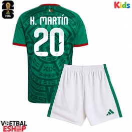 Mexico Henry Martin #20 Thuis tenue Kids WK 2026 Korte Mouw (+ Korte broeken)