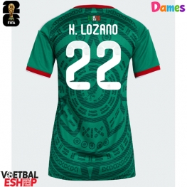 Mexico Hirving Lozano #22 Thuis tenue Dames WK 2026 Korte Mouw