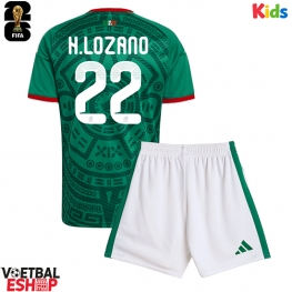 Mexico Hirving Lozano #22 Thuis tenue Kids WK 2026 Korte Mouw (+ Korte broeken)