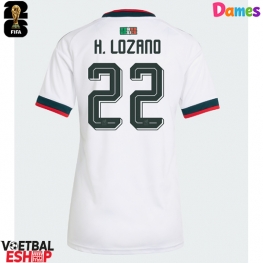 Mexico Hirving Lozano #22 Uit tenue Dames WK 2026 Korte Mouw