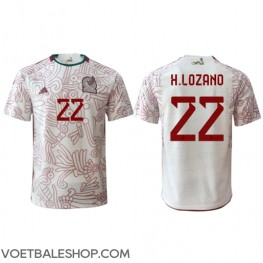 Mexico Hirving Lozano #22 Uit tenue WK 2022 Korte Mouw