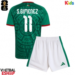 Mexico Santiago Gimenez #11 Thuis tenue Kids WK 2026 Korte Mouw (+ Korte broeken)