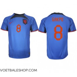 Nederland Cody Gakpo #8 Uit tenue WK 2022 Korte Mouw