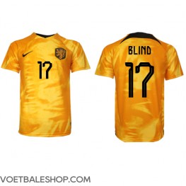 Nederland Daley Blind #17 Thuis tenue WK 2022 Korte Mouw