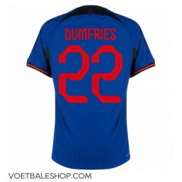 Nederland Denzel Dumfries #22 Uit tenue WK 2022 Korte Mouw