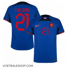 Nederland Frenkie de Jong #21 Uit tenue WK 2022 Korte Mouw
