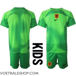 Nederland Keeper Thuis tenue Kids WK 2022 Korte Mouw (+ Korte broeken)