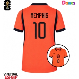 Nederland Memphis Depay #10 Thuis tenue Dames WK 2026 Korte Mouw