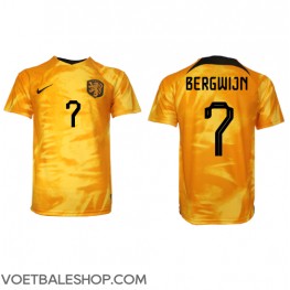 Nederland Steven Bergwijn #7 Thuis tenue WK 2022 Korte Mouw