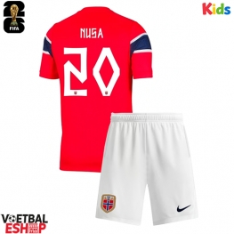 Noorwegen Antonio Nusa #20 Thuis tenue Kids WK 2026 Korte Mouw (+ Korte broeken)