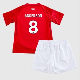 Nottingham Forest Elliot Anderson #8 Thuis tenue Kids 2024-25 Korte Mouw (+ Korte broeken)