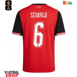 Oostenrijk Nicolas Seiwald #6 Thuis tenue Kids WK 2026 Korte Mouw (+ Korte broeken)