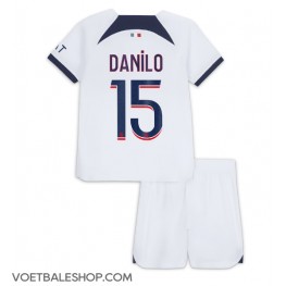 Paris Saint-Germain Danilo Pereira #15 Uit tenue Kids 2023-24 Korte Mouw (+ Korte broeken)