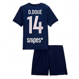 Paris Saint-Germain Desire Doue #14 Thuis tenue Kids 2025-26 Korte Mouw (+ Korte broeken)