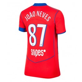 Paris Saint-Germain Joao Neves #87 Derde tenue Dames 2025-26 Korte Mouw