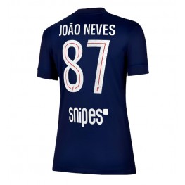 Paris Saint-Germain Joao Neves #87 Thuis tenue Dames 2025-26 Korte Mouw