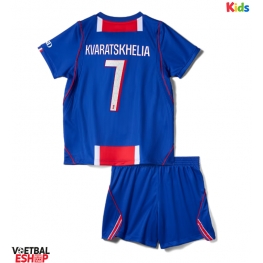Paris Saint-Germain Khvicha Kvaratskhelia #7 Thuis tenue Kids 2026-27 Korte Mouw (+ Korte broeken)