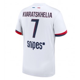 Paris Saint-Germain Khvicha Kvaratskhelia #7 Uit tenue 2025-26 Korte Mouw