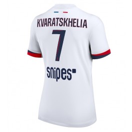 Paris Saint-Germain Khvicha Kvaratskhelia #7 Uit tenue Dames 2025-26 Korte Mouw